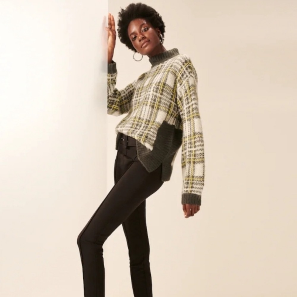 Nine West Green Plaid Sweater